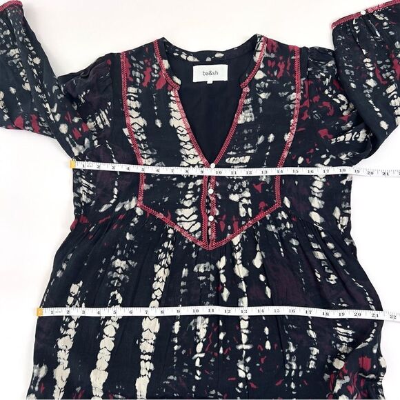 Ba&Sh Isolde Black Tie Dye Maxi Dress Size S - Picture 12 of 14